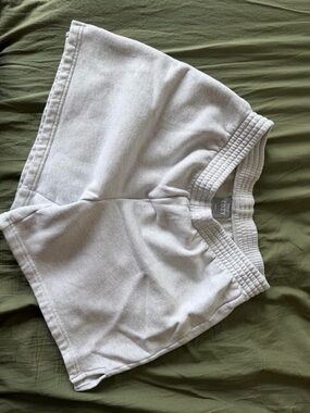 TNA Cozy Fleece Shorts in Light Gray